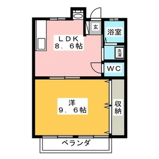 近田ハイツ A棟【2階】の間取り