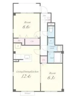 ユートピー エイト南【1階】の間取り