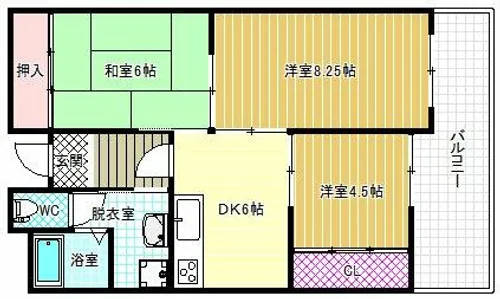 ユーネスト浅野【3階】の間取り