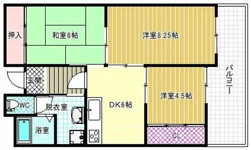 ユーネスト浅野【5階】の間取り