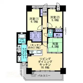 アルファスマート姫路市役所南【501号室】の間取り