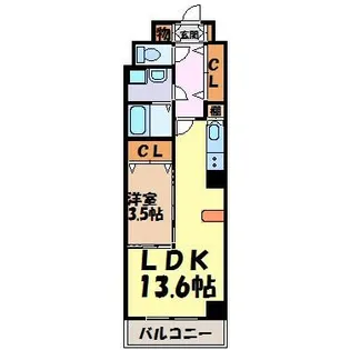 ライジング泉コートⅡ【9階】の間取り