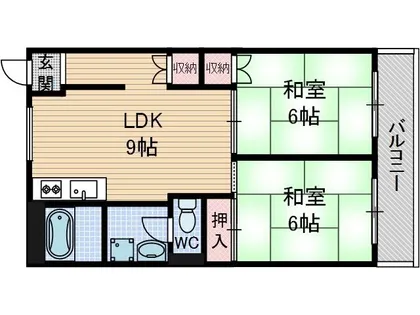 ハイツ穂積【208号室】の間取り