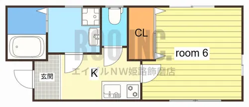 リープラス姫路栗山【2-B号室】の間取り