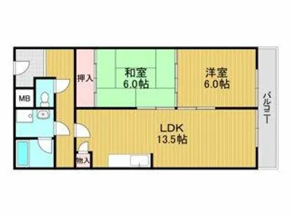 リベルテタナカ【4階】の間取り