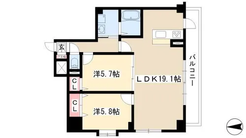 GRAN CREST【901号室】の間取り