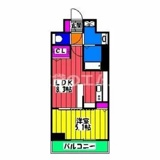 ヴァロアール博多【503号室】の間取り