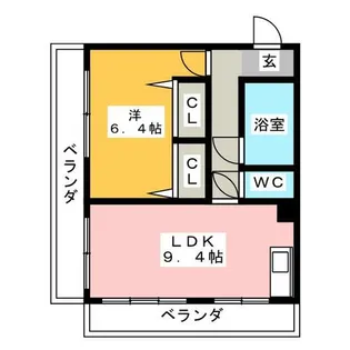 白菊ビル【4階】の間取り