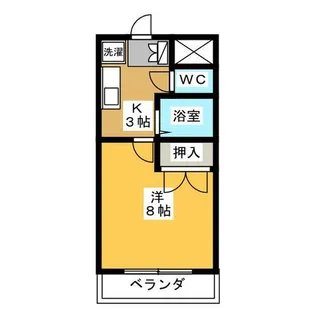 マンション駒止【3階】の間取り