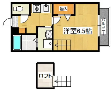 セジュールZENZO B【2階】の間取り
