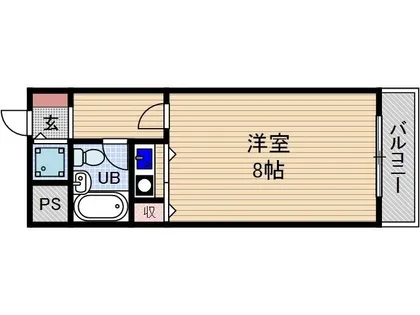 コーポラスムツミ【202号室】の間取り