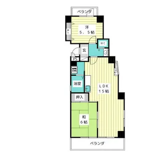 サンリバー高針【6階】の間取り
