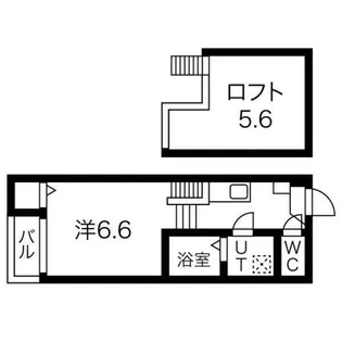 Globe amaranth庄内通【102号室】の間取り