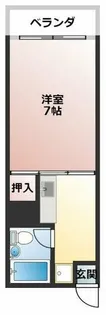メゾンヤマモト【210号室】の間取り