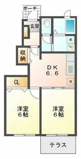 メゾンオルタンシア【1階】の間取り