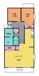 ドルフ花咲【3階】の間取り