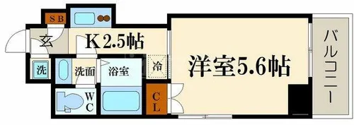 VERDE EBISU【601号室】の間取り