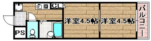 シティハウス・グリンデル【403号室】の間取り