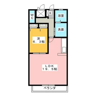 有重【1階】の間取り