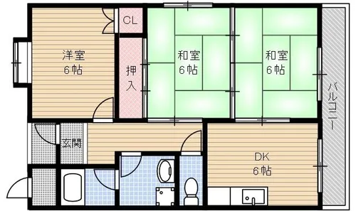 エクセル樋下【301号室】の間取り