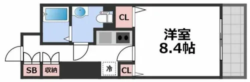 メゾン・ド・ヴィレ大阪城公園前【11階】の間取り
