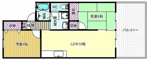 シャトードイワネ17号館【206号室】の間取り