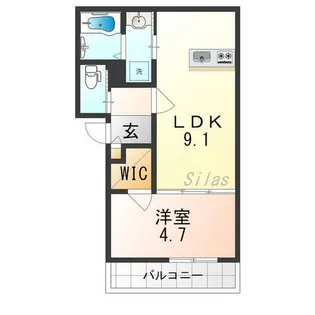 大阪府枚方市南中振2丁目【アパート】の間取り