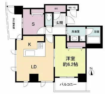 クロスレジデンス大阪新町【15階】の間取り
