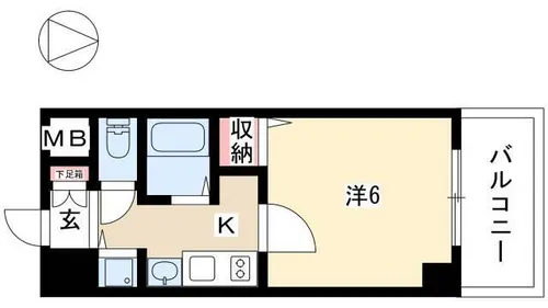 プレサンスNAGOYA桜通ビッグビート【8階】の間取り