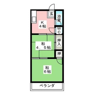 松降ハイツ【2階】の間取り