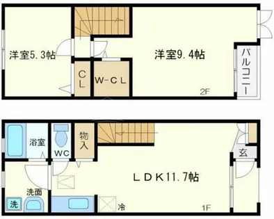 オリーベンハウス【1階】の間取り