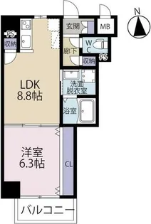 クレスト南小倉【5階】の間取り