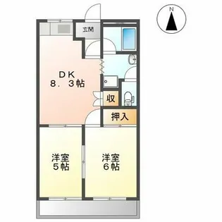 ブルーリボン A棟【103号室】の間取り