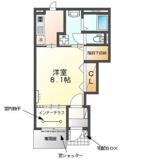 グランベル・ハウス【103号室】の間取り