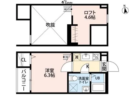 ヴィルシーナ【203号室】の間取り