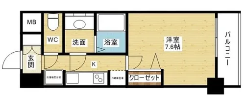 S-RESIDENCE新大阪駅前【9階】の間取り