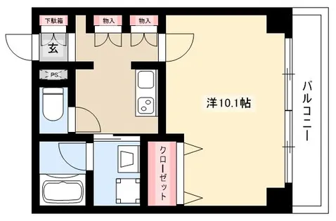 フィーブル栄【8階】の間取り