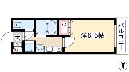プレサンス栄メディパーク【5階】の間取り