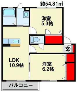 グランシャリオ【2階】の間取り