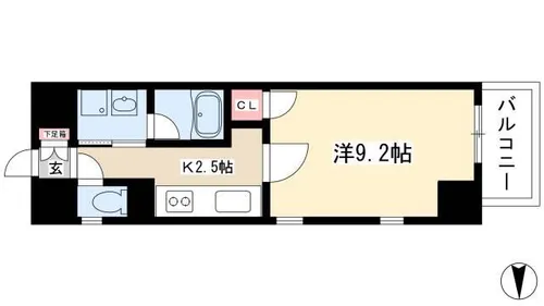 スタジオスクエア大須【8階】の間取り