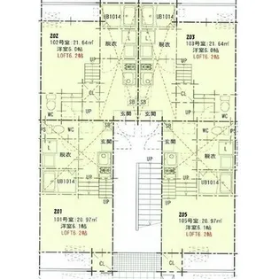 クレール名駅【201号室】の間取り