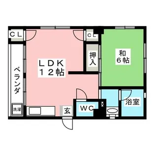 1LDKの間取り画像