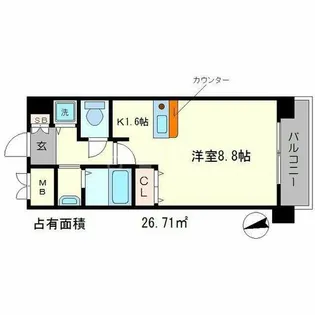 プレサンス京大東【3階】の間取り