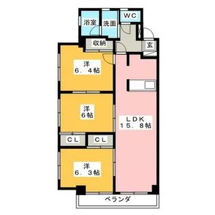 3LDKの間取り画像