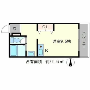 明治館岡崎【1階】の間取り