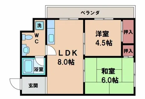 長居パークサイドプラザ【4階】の間取り