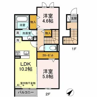 ローゼンハイム【2階】の間取り