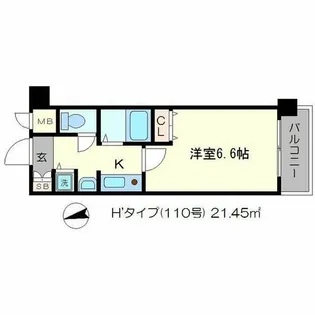 プレサンス京大東【2階】の間取り