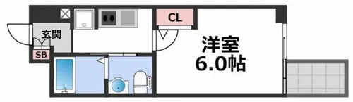 セレニテ上町台【9階】の間取り