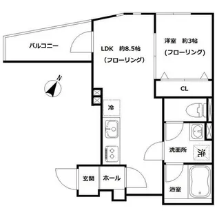 ALEGRIA住道South【1階】の間取り